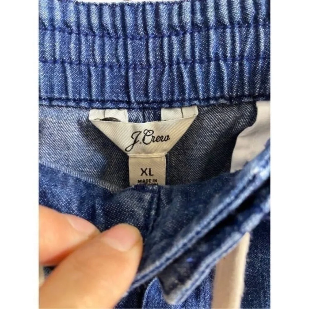 J. Crew Relaxed Fit Denim Jeans Deep Blue pull on XL